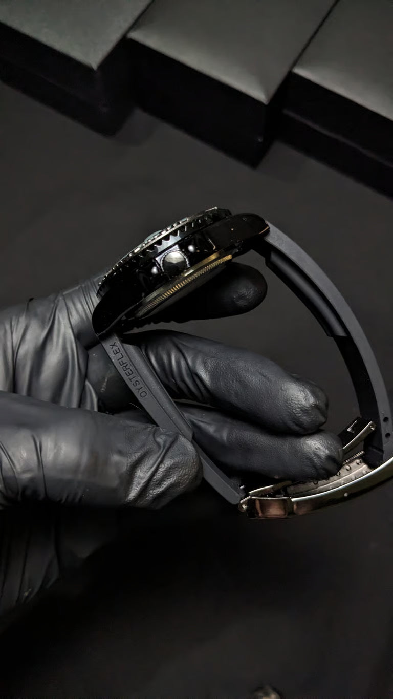 Rolex (Masterpiece) All Black Yacht-Master – Black Dial – Oyster flex Strap