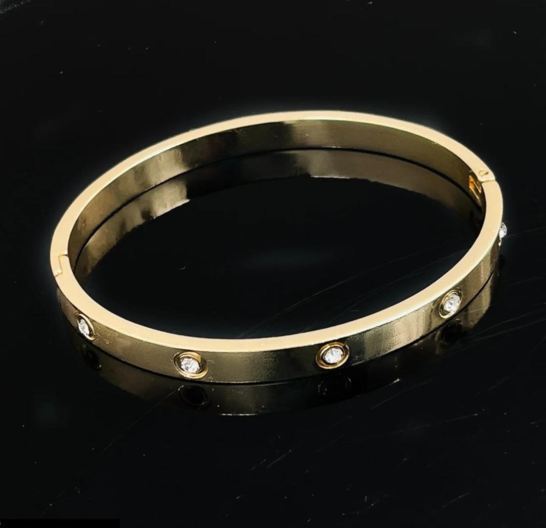 1 Pc Gold Plated Plain Bangle