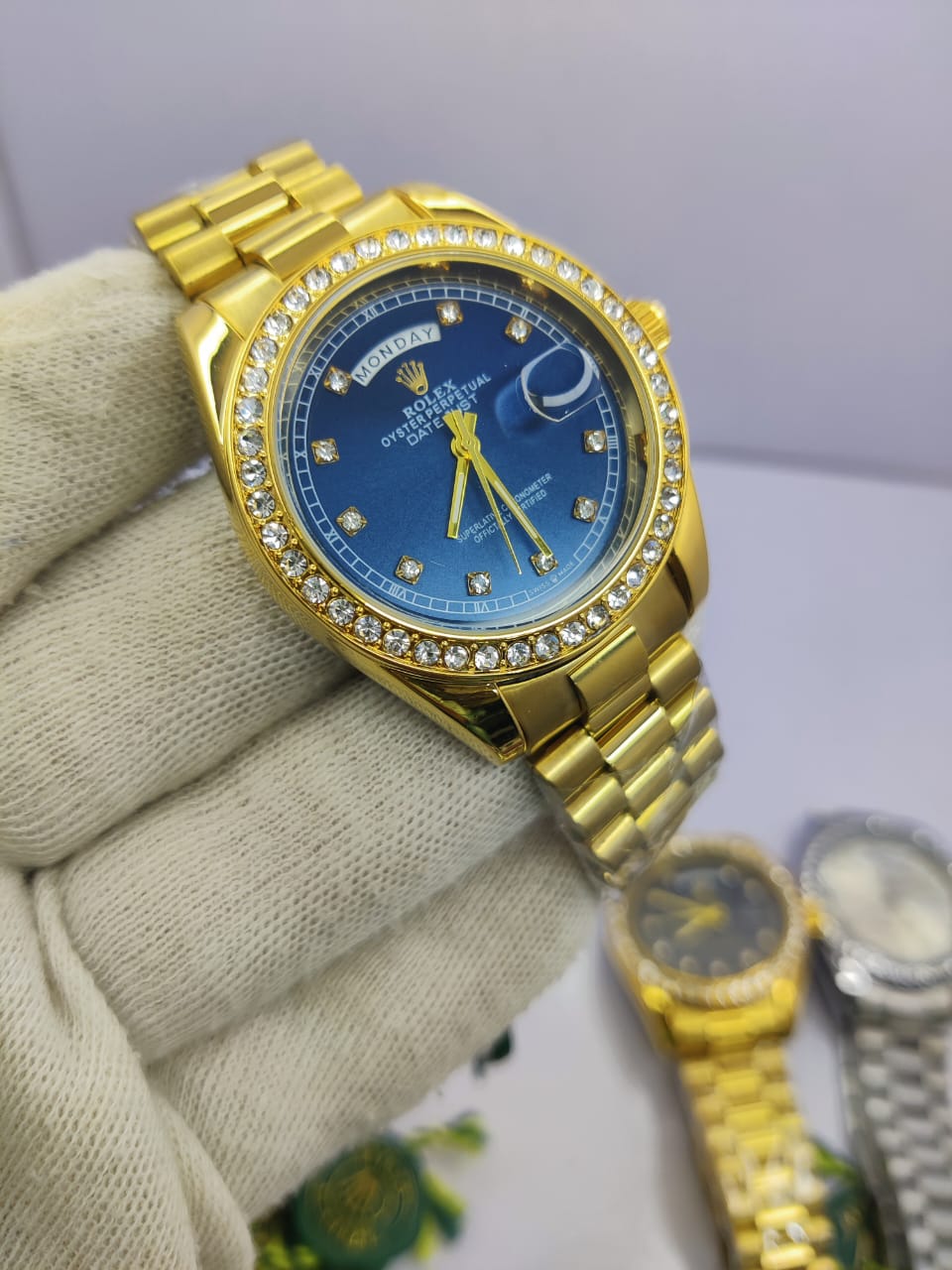 Rolex Oyster Perpetual Men’s Watch – Gold Edition | Day & Date Display(6 Dial color)