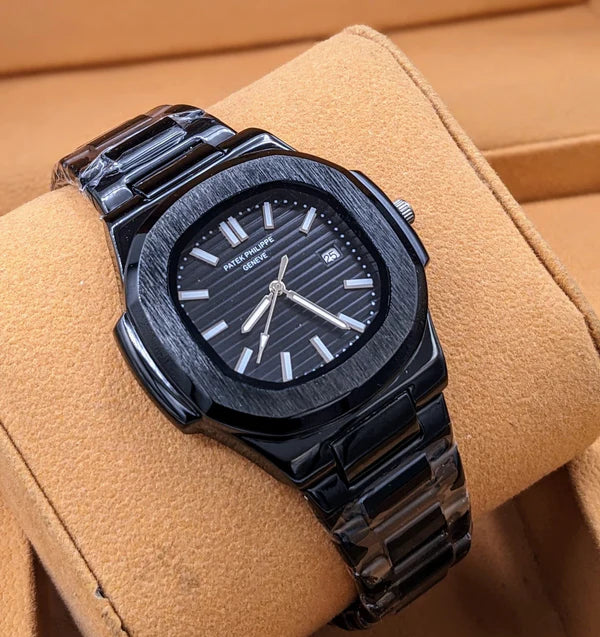 Patek Philippe Black Edition – Black Dial, Stainless Steel Strap(3 Dial color)