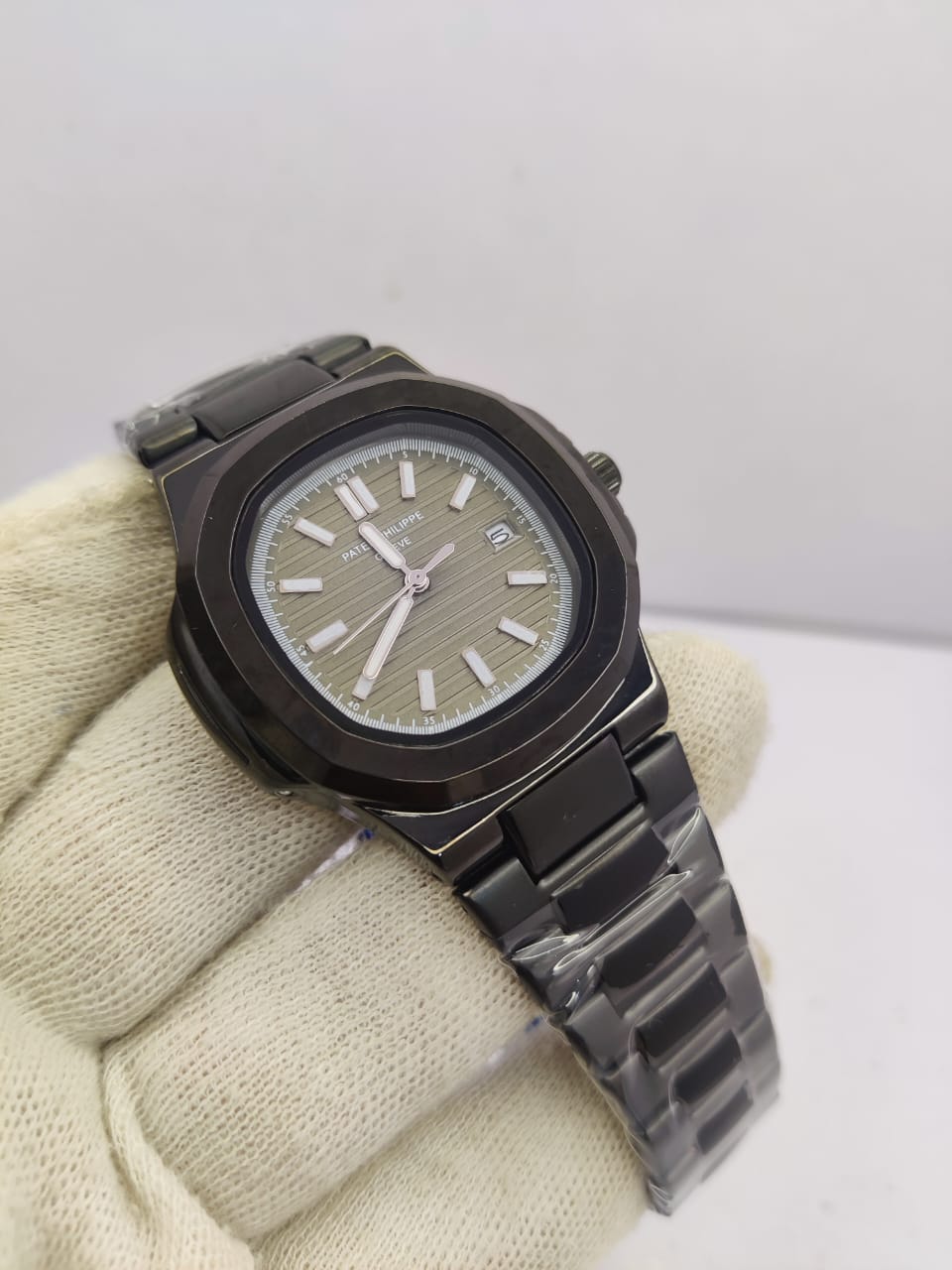 Patek Philippe Black Edition men’s watch with brown dial and stainless steel strap