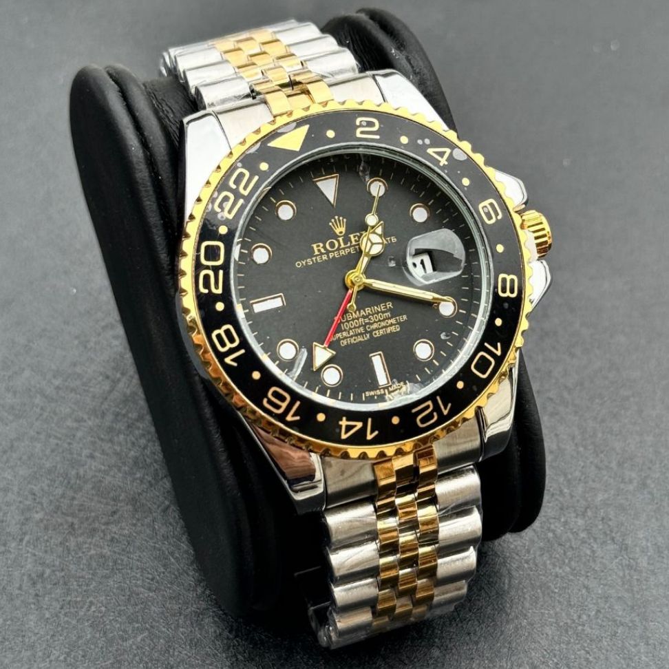 Rolex GMT-Master II men’s watch with two-tone case and black dial